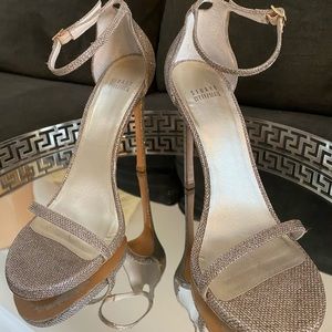 Stuart Weitzman Nudist Platinum Noir Stilettos